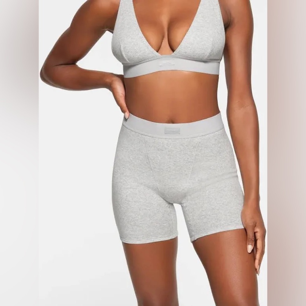 Skims Cotton Rib Boxer - Picture 3 of 12